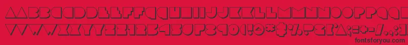 discodeck3d Font – Black Fonts on Red Background
