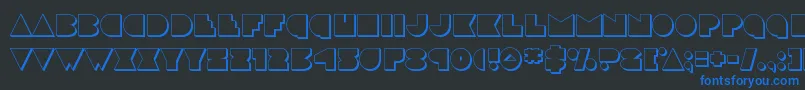 discodeck3d Font – Blue Fonts on Black Background