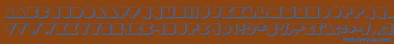 discodeck3d Font – Blue Fonts on Brown Background