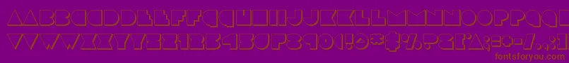 discodeck3d Font – Brown Fonts on Purple Background