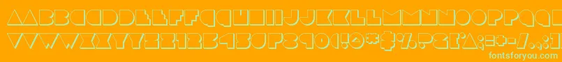 discodeck3d Font – Green Fonts on Orange Background