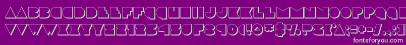 discodeck3d Font – Green Fonts on Purple Background