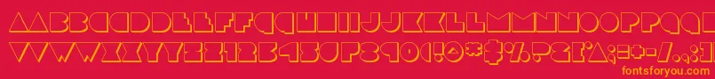 discodeck3d Font – Orange Fonts on Red Background