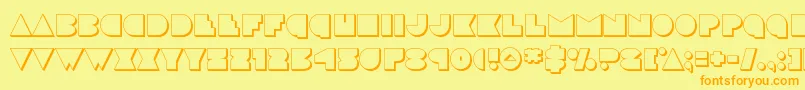discodeck3d Font – Orange Fonts on Yellow Background