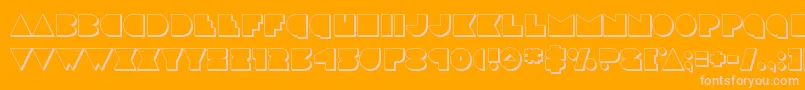 discodeck3d Font – Pink Fonts on Orange Background