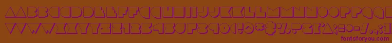 discodeck3d Font – Purple Fonts on Brown Background