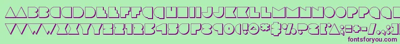 discodeck3d Font – Purple Fonts on Green Background