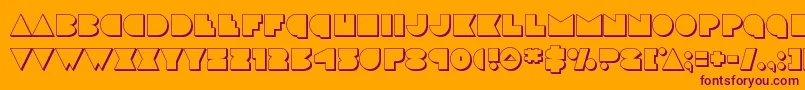 discodeck3d Font – Purple Fonts on Orange Background