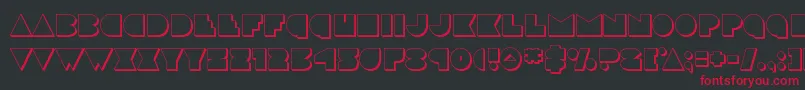 discodeck3d Font – Red Fonts on Black Background