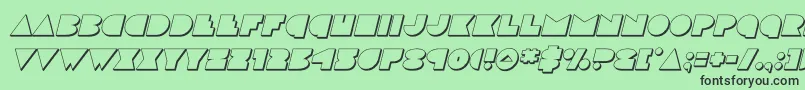 discodeck3dital Font – Black Fonts on Green Background