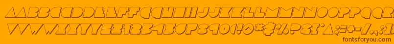discodeck3dital Font – Brown Fonts on Orange Background