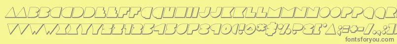 discodeck3dital Font – Gray Fonts on Yellow Background