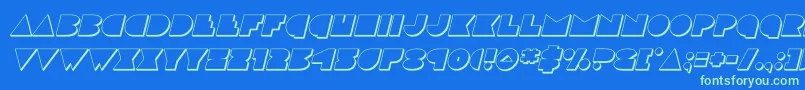 discodeck3dital Font – Green Fonts on Blue Background