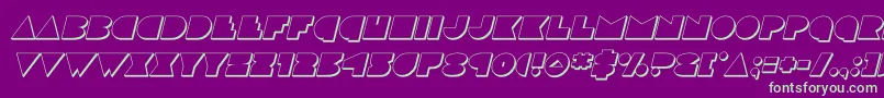 discodeck3dital Font – Green Fonts on Purple Background