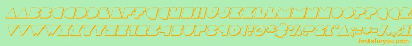 discodeck3dital Font – Orange Fonts on Green Background