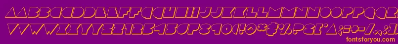 discodeck3dital Font – Orange Fonts on Purple Background