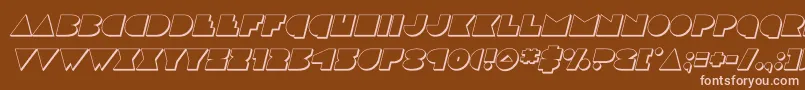 discodeck3dital Font – Pink Fonts on Brown Background