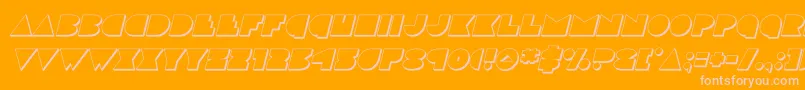 discodeck3dital Font – Pink Fonts on Orange Background