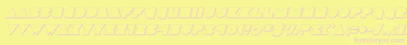 discodeck3dital Font – Pink Fonts on Yellow Background