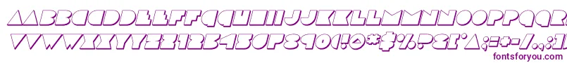 discodeck3dital Font – Purple Fonts on White Background