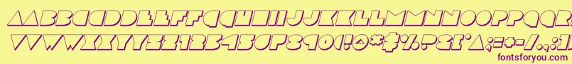 discodeck3dital Font – Purple Fonts on Yellow Background