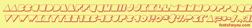 discodeck3dital Font – Red Fonts on Yellow Background