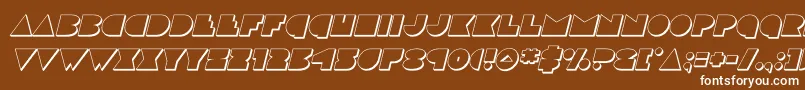 discodeck3dital Font – White Fonts on Brown Background