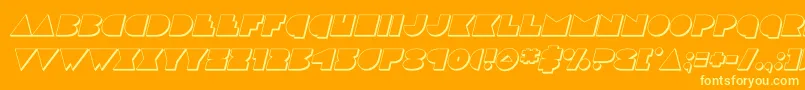 discodeck3dital Font – Yellow Fonts on Orange Background