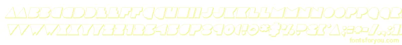 discodeck3dital Font – Yellow Fonts on White Background