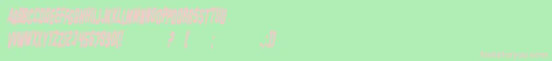 SfHollywoodHillsCondensedItalic Font – Pink Fonts on Green Background