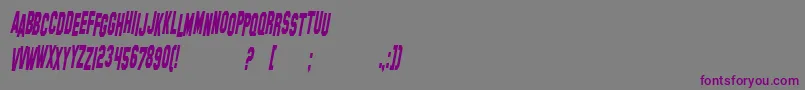 SfHollywoodHillsCondensedItalic Font – Purple Fonts on Gray Background