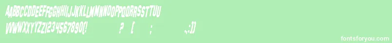 SfHollywoodHillsCondensedItalic Font – White Fonts on Green Background
