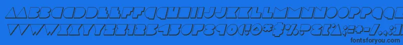 フォントdiscodeck3dital – 黒い文字の青い背景