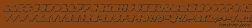 Шрифт discodeck3dital – чёрные шрифты на коричневом фоне