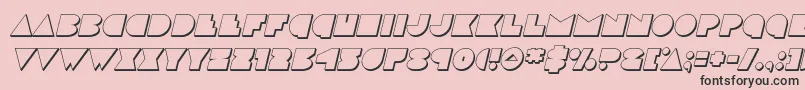 discodeck3dital-Schriftart – Schwarze Schriften auf rosa Hintergrund