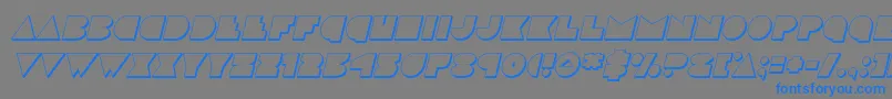 discodeck3dital Font – Blue Fonts on Gray Background