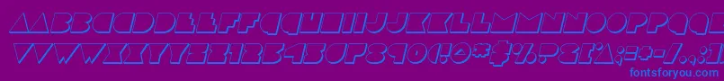 discodeck3dital Font – Blue Fonts on Purple Background