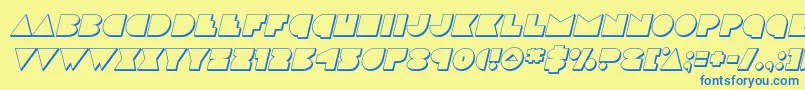 Подробнее о шрифте discodeck3dital Шрифт discodeck3dital – синие шрифты на жёлтом фоне