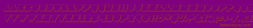 discodeck3dital Font – Brown Fonts on Purple Background