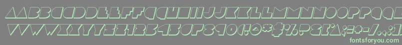 Шрифт discodeck3dital – зелёные шрифты на сером фоне