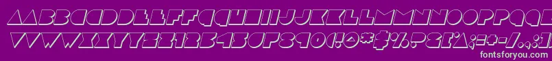 discodeck3dital Font – Green Fonts on Purple Background