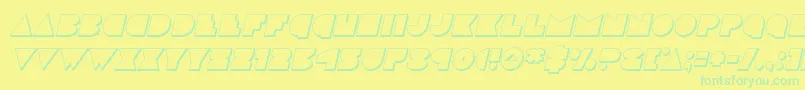 discodeck3dital Font – Green Fonts on Yellow Background