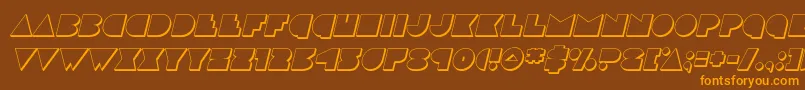 discodeck3dital Font – Orange Fonts on Brown Background