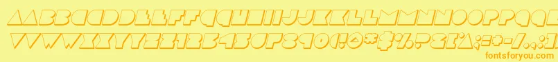 discodeck3dital Font – Orange Fonts on Yellow Background