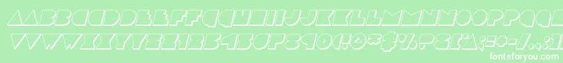 discodeck3dital Font – White Fonts on Green Background
