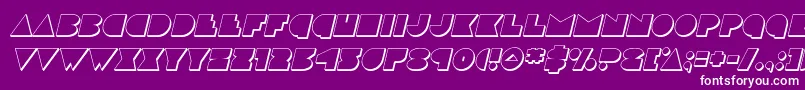 discodeck3dital Font – White Fonts on Purple Background