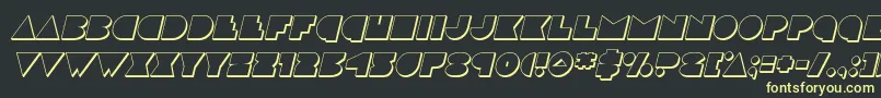 discodeck3dital Font – Yellow Fonts on Black Background