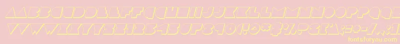 discodeck3dital-Schriftart – Gelbe Schriften auf rosa Hintergrund