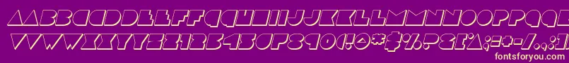 Шрифт discodeck3dital – жёлтые шрифты на фиолетовом фоне