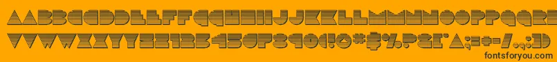 discodeckchrome Font – Black Fonts on Orange Background